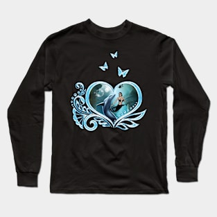 The legend of dolphin and mermaid Long Sleeve T-Shirt